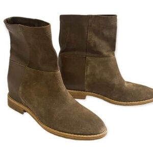 Vince Grayson Suede & Leather Short Boot, Flint